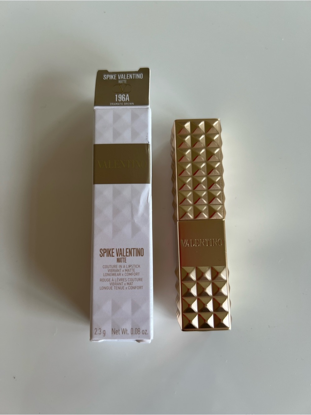 Valentino Spike Matte Lipstick in Gold Studded Case